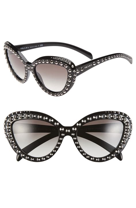 prada mirrored cat eye sunglasses|prada cat eye studded sunglasses.